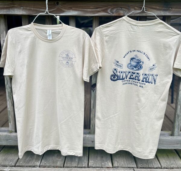 silver run coffee t-shirt sand